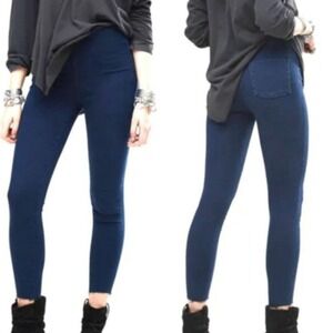 Free People Women's Skinny Jeans - Dark Blue